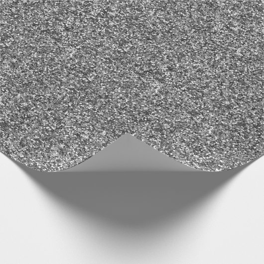 Silver Glitzer Druckpapier Geschenkpapier (Ecke)