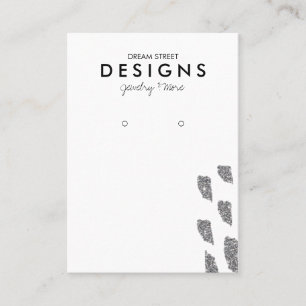 Silver Glitzer Eard Display Card Visitenkarte