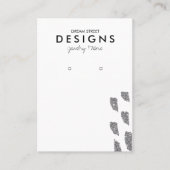 Silver Glitzer Earring Display Card Visitenkarte (Vorderseite)
