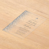 Silver Glitzer Edge First Heilige Kommune Acryleinladungen (Ablage )