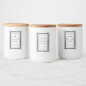Silver Glitzer Effect Product Packaging Labels Lebensmitteletikett (Flaschen)