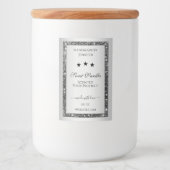 Silver Glitzer Effect Product Packaging Labels Lebensmitteletikett (Vorderseite)