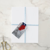 Silver Glitzer Eiffel Tower Red White Blue Party Geschenkanhänger (Mit Garn)