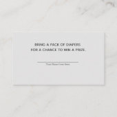 Silver Glitzer Eiffel Winddusche Windelwanne Begleitkarte (Rückseite)