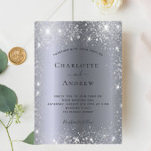 Silver Glitzer Einladung