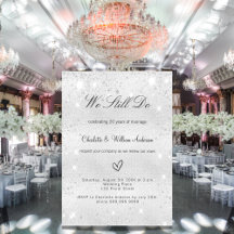 Silver Glitzer elegante Gelübde Erneuerung Hochzei