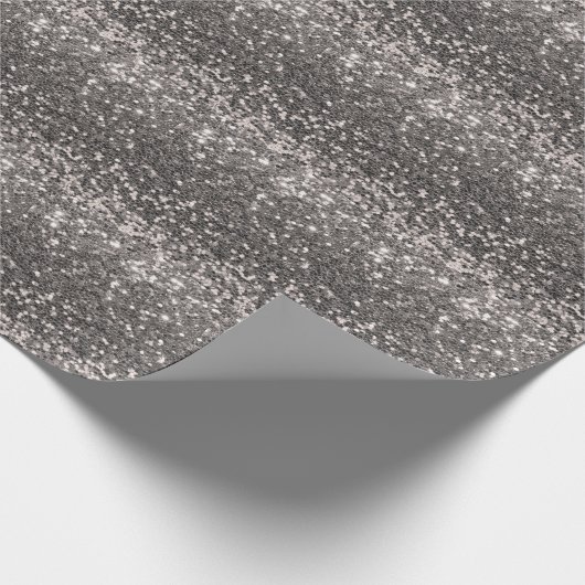Silver Glitzer Eleganter Besondere Anlass Geschenkpapier (Ecke)