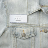 Silver Glitzer Elegantes handgeschriebenes Namenss Namensschild (Beispiel)