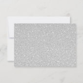 Silver Glitzer Enclosure Card RSVP Karte (Rückseite)