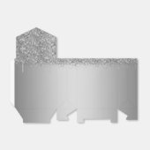 Silver Glitzer Erstellen Sie Ihr eigenes Gefallen- Geschenkschachtel (Ungefaltet)