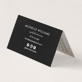 Silver Glitzer Eyelashes AfterCare Referral Visitenkarten (Rückseite)