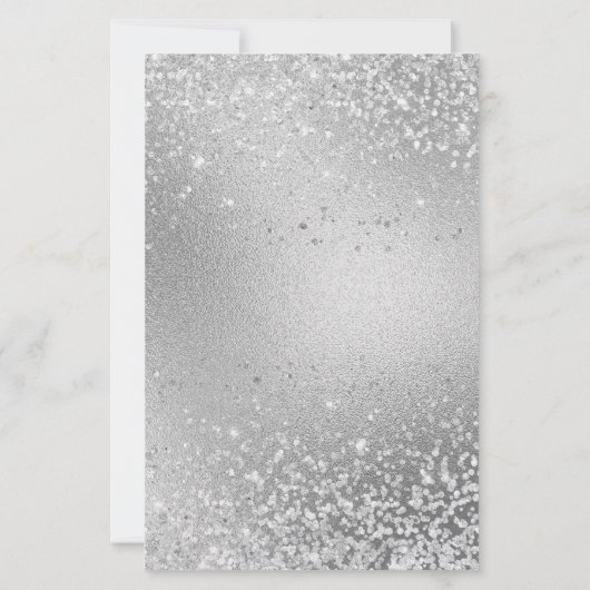 Silver Glitzer Eyes Matching Stationery Briefpapier (Rückseite)