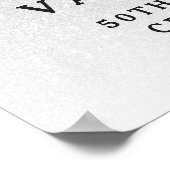 Silver Glitzer feiert individuelle Begrüßung Poster (Ecke)