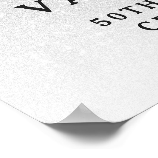 Silver Glitzer feiert individuelle Begrüßung Poster (Ecke)