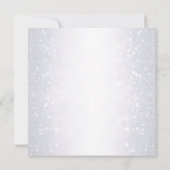 Silver Glitzer Festivals Winterfamilie Feiertagskarte (Rückseite)