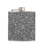 Silver Glitzer Flachmann (Vorderseite)