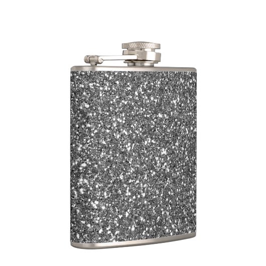 Silver Glitzer Flachmann (Rechts)