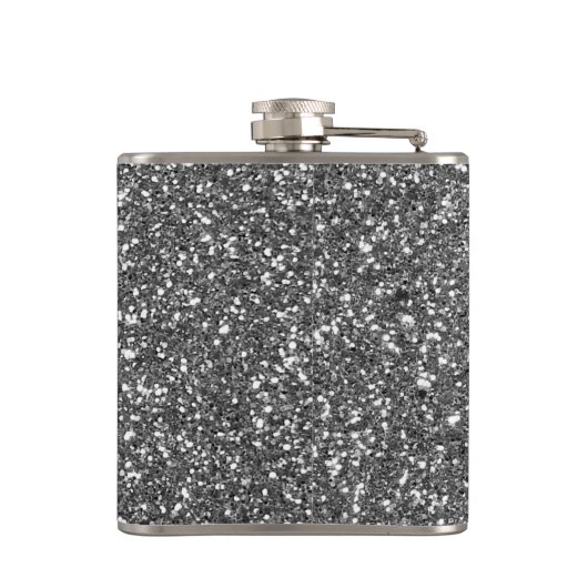 Silver Glitzer Flachmann (Rückseite)
