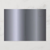 Silver Glitzer formelle Hochzeit Einladungspostkarte (Rückseite)