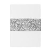 Silver Glitzer Foto Einladungsbanderole (Rückseitenbeispiel)