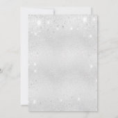 Silver Glitzer Foto Hochzeit Speichern Sie das Dat Save The Date (Rückseite)