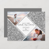 Silver Glitzer FotoCollage Ankündigung (Vorne/Hinten)