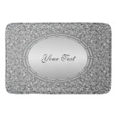 Silver Glitzer Frame Bath Mat Badematte (Vorderseite)