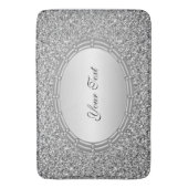 Silver Glitzer Frame Bath Mat Badematte (Vorderseite Vertikal)