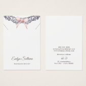 Silver Glitzer Frame Bug Halskette Display Karte (Vorne & Hinten)