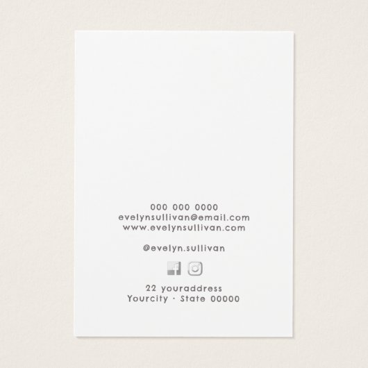 Silver Glitzer Frame Bug Halskette Display Karte (Rückseite)