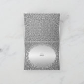 Silver Glitzer Frame Dankeschön Card Dankeskarte (Innenseite)