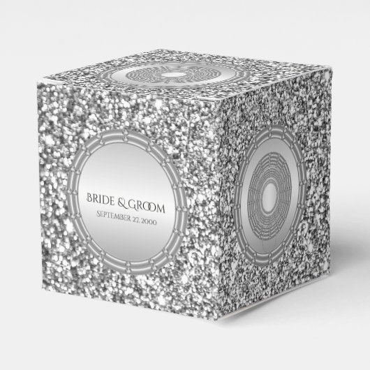 Silver Glitzer Frame Fevor Box Geschenkschachtel (Vorderseite)
