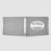 Silver Glitzer Frame Gästebuch (Voll)