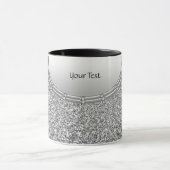 Silver Glitzer Frame Kaffee Tasse (Zentrum)