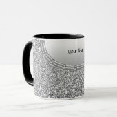 Silver Glitzer Frame Kaffee Tasse (Vorderseite Links)