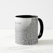 Silver Glitzer Frame Kaffee Tasse (VorderseiteRechts)