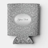 Silver Glitzer Frame kann kühler werden Dosenkühler (Vorderseite)