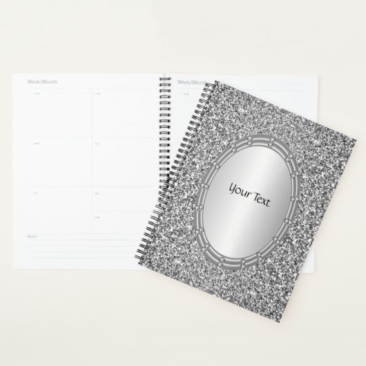 Silver Glitzer Frame Planner Planer (Anzeige)