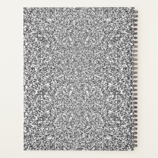 Silver Glitzer Frame Planner Planer (Rückseite)