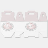 Silver Glitzer Frame Rosa Bow Taufe Big Gable Geschenkschachtel (Ungeklappt)