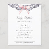 Silver Glitzer Frame Rosa Bug Flyer (Vorne)