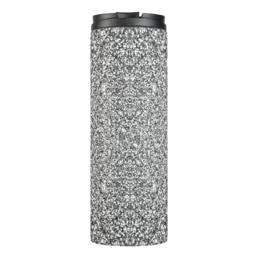 Silver Glitzer Frame Thermal Tumbler Thermosbecher (Rückseite)