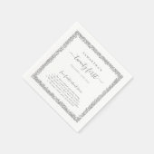 Silver Glitzer Fun Fakten Name Datum 21. Party Serviette (Ecke)