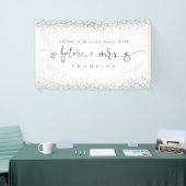 Silver Glitzer Future Mrs. Welcome Brautparty Banner (Messeveranstaltung)