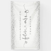 Silver Glitzer Future Mrs. Welcome Brautparty Banner (Vertikal)