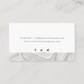 Silver Glitzer Geode Business Cards Visitenkarte (Rückseite)