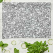 Silver Glitzer Geschirrtuch (Gefaltet)