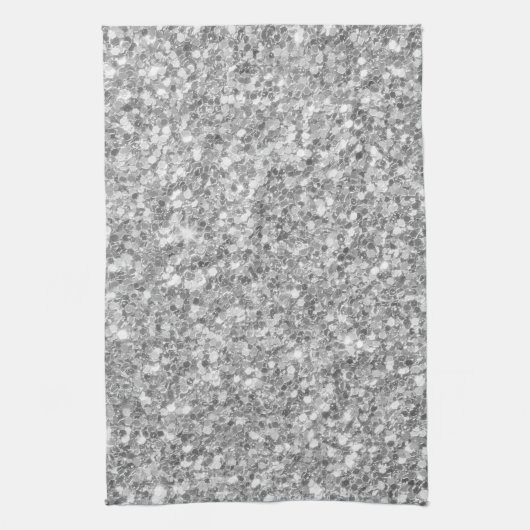 Silver Glitzer Geschirrtuch (Vertikal)