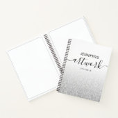 Silver Glitzer Girly Ombre Sketchbook Name Notizblock (Innenseite)