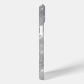 Silver Glitzer Glam Bling Personalisiert Metallic Case-Mate iPhone Hülle (Rückseite / Rechts)